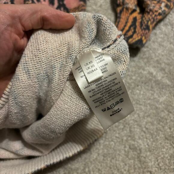 Free People Cosmos Snake Print Crewneck Sweater Top - Picture 5 of 7